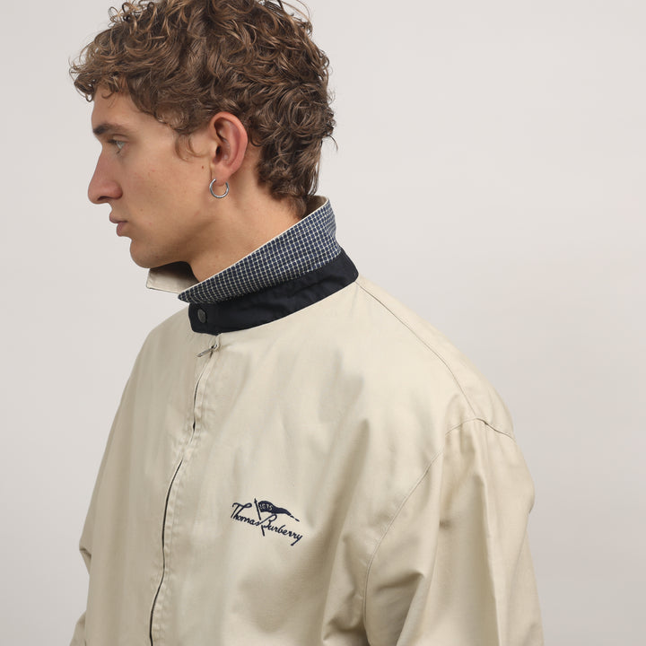 Thomas Burberry Harrington Jacket - XL Cream Cotton