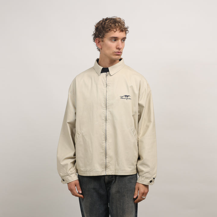 Thomas Burberry Harrington Jacket - XL Cream Cotton