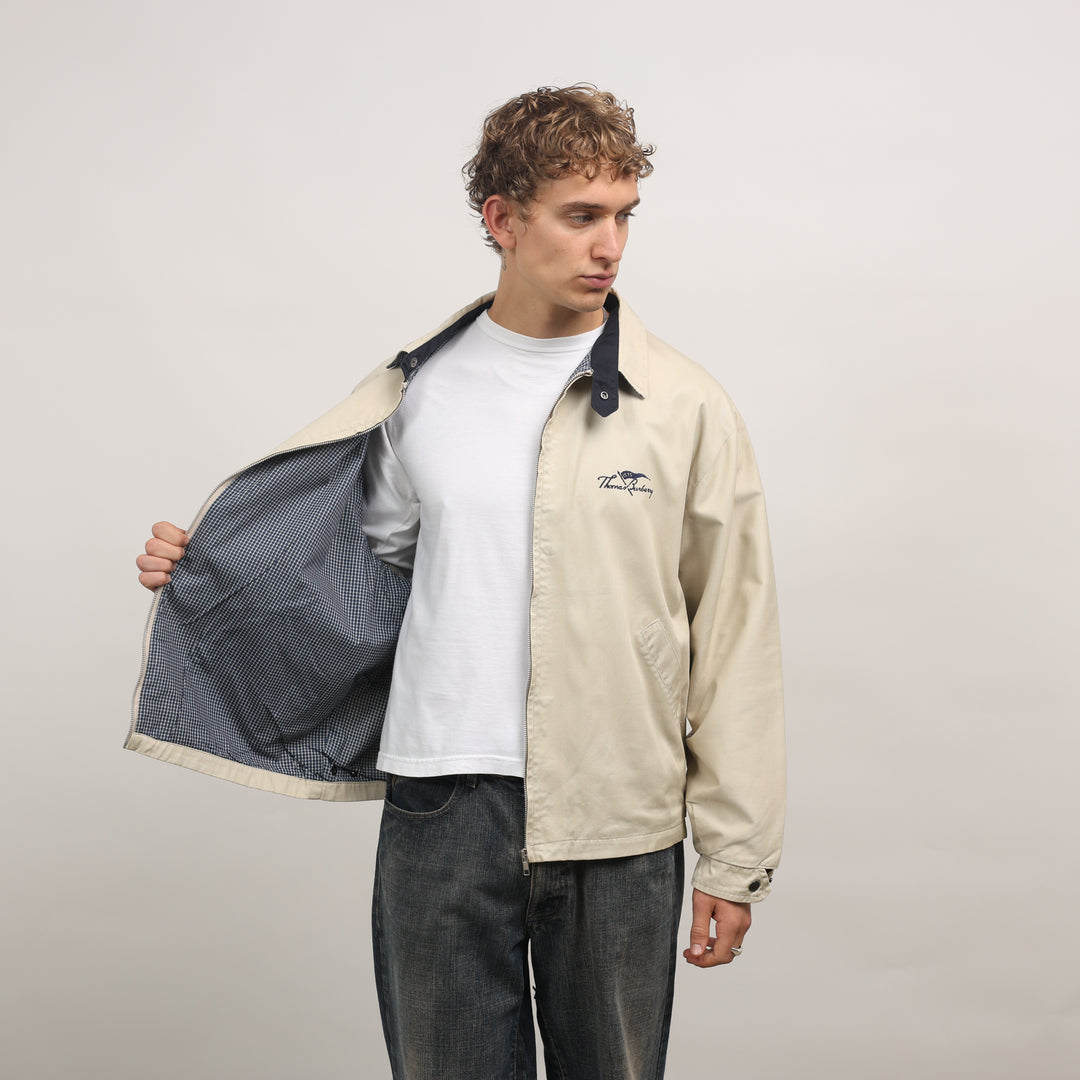 Thomas Burberry Harrington Jacket - XL Cream Cotton