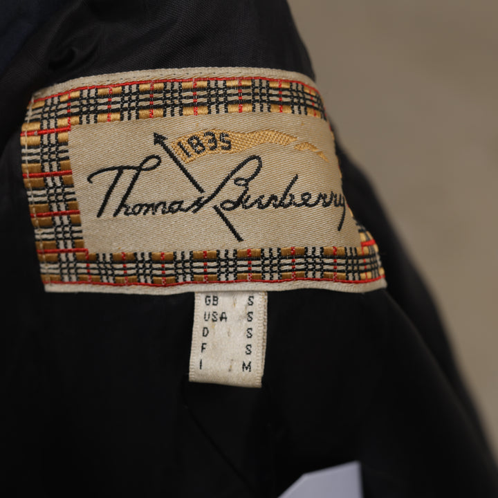 Thomas Burberry Bomber Jacket - Small Navy Blue Wool