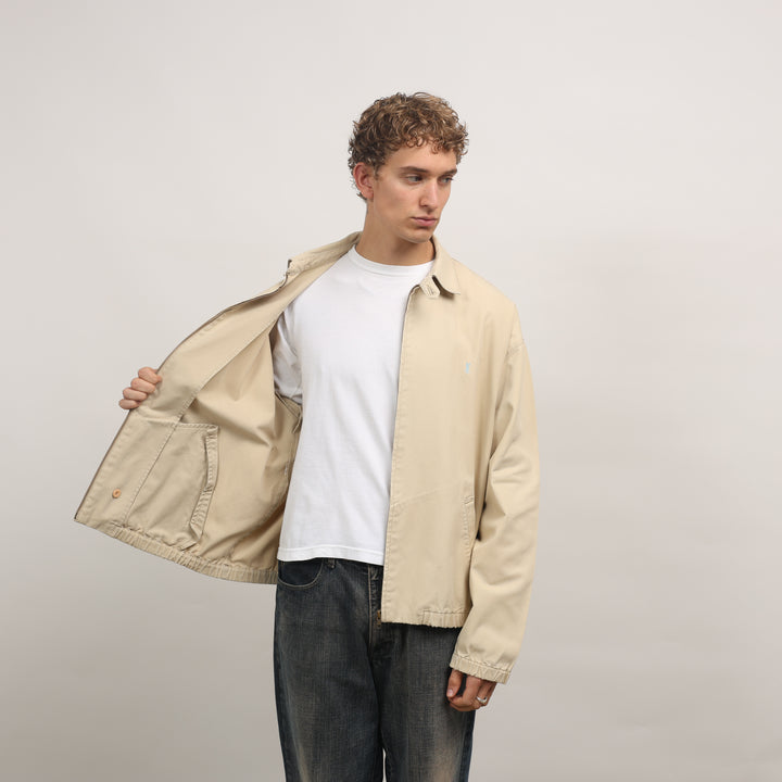 Yves Saint Laurent (YSL) Harrington Jacket - XL Cream Cotton