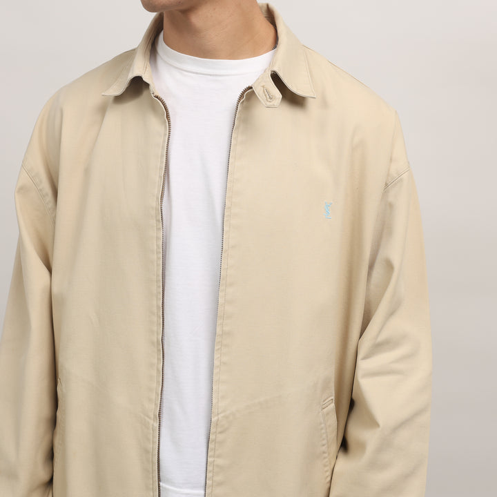 Yves Saint Laurent (YSL) Harrington Jacket - XL Cream Cotton