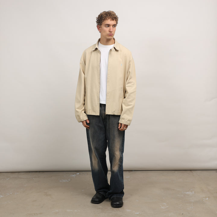 Yves Saint Laurent (YSL) Harrington Jacket - XL Cream Cotton