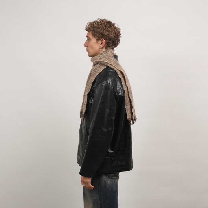 Ciro Citterio Leather Field Jacket - Large Black Leather