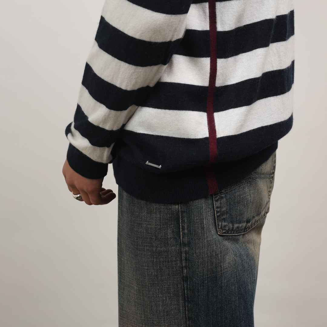 Burberry Crewneck Jumper - Medium Navy Blue Cashmere
