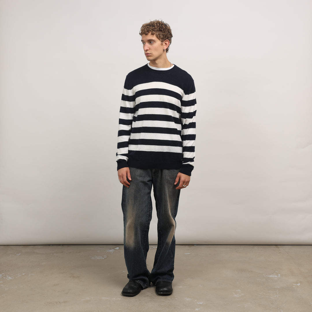 Burberry Crewneck Jumper - Medium Navy Blue Cashmere