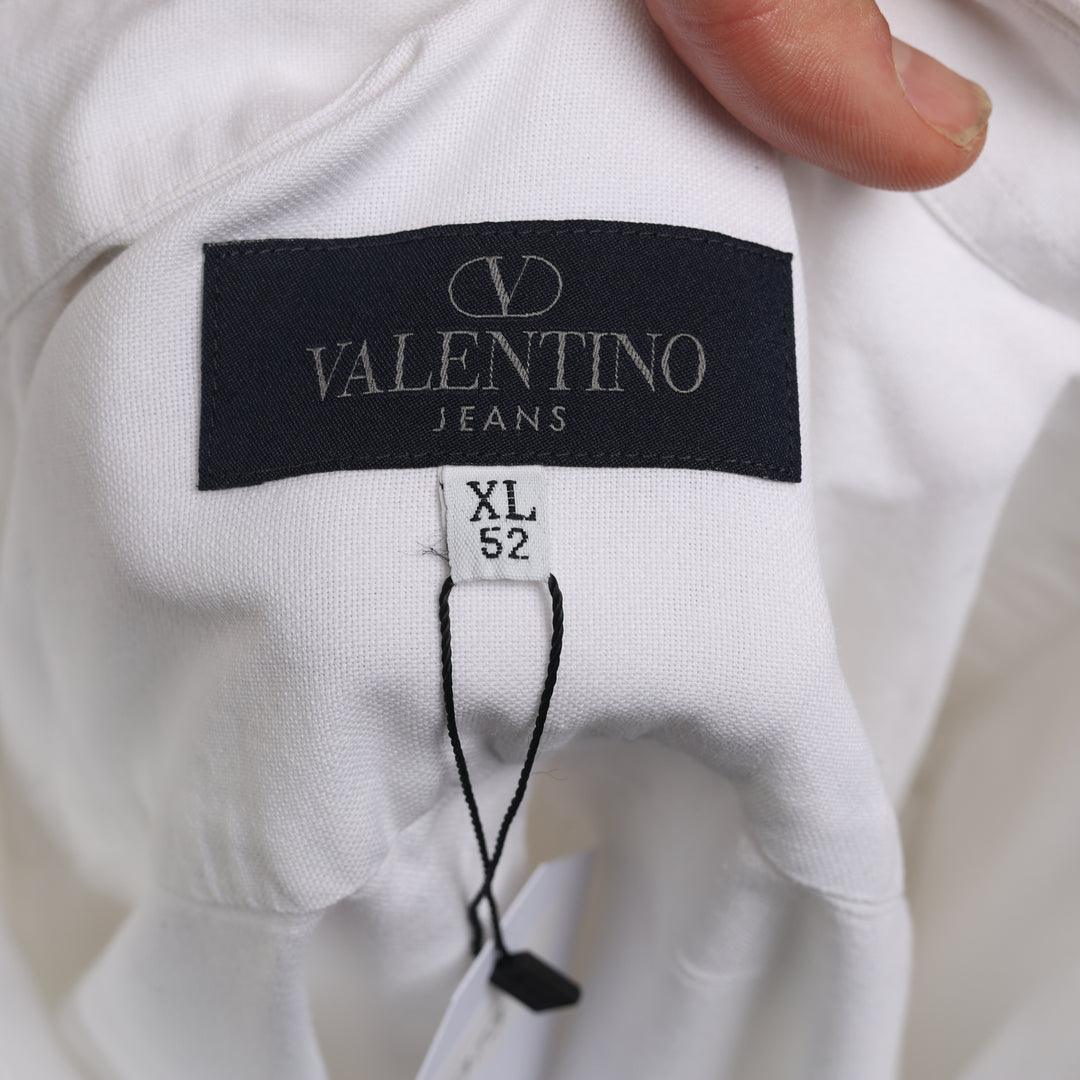 Valentino Oxford Shirt - XL White Cotton