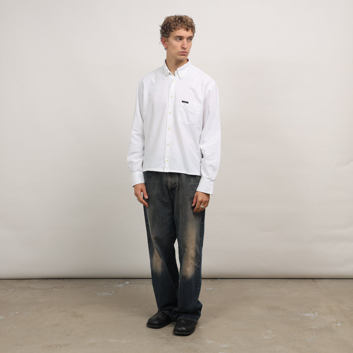 Valentino Oxford Shirt - XL White Cotton