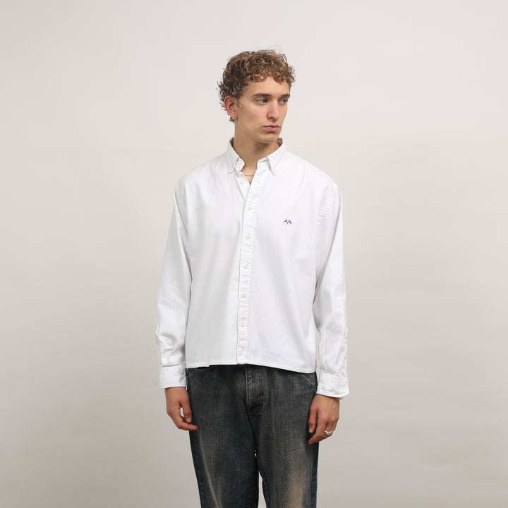 Thomas Burberry Oxford Shirt - Large White Cotton