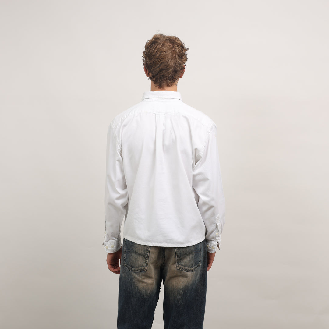 Thomas Burberry Oxford Shirt - Large White Cotton