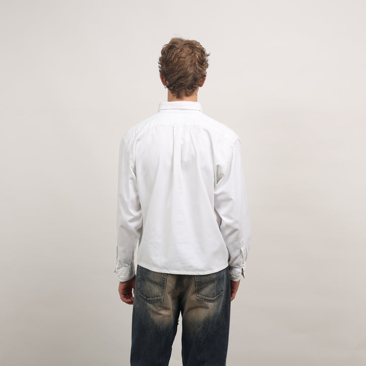 Thomas Burberry Oxford Shirt - Large White Cotton