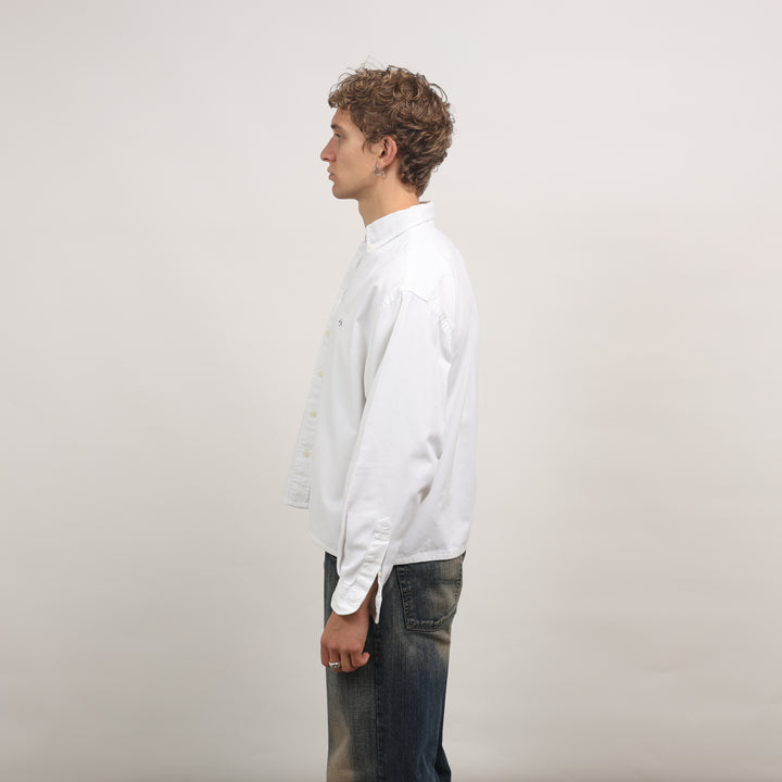 Thomas Burberry Oxford Shirt - Large White Cotton