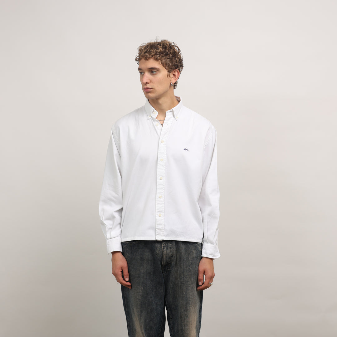 Thomas Burberry Oxford Shirt - Large White Cotton