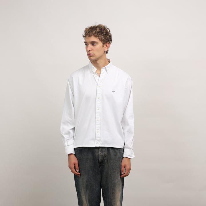 Thomas Burberry Oxford Shirt - Large White Cotton