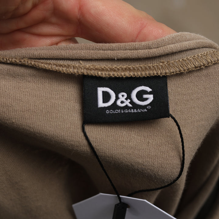 Dolce & Gabbana Long Sleeve T-shirt - Medium Khaki Green Cotton