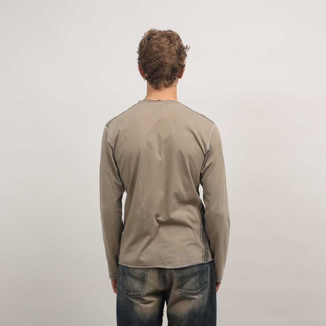 Dolce & Gabbana Long Sleeve T-shirt - Medium Khaki Green Cotton