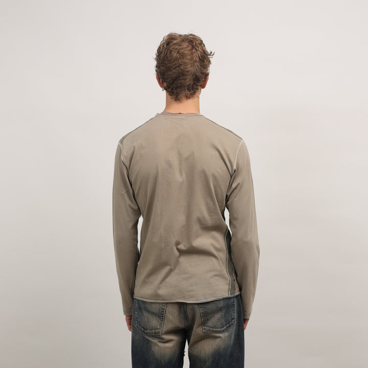 Dolce & Gabbana Long Sleeve T-shirt - Medium Khaki Green Cotton