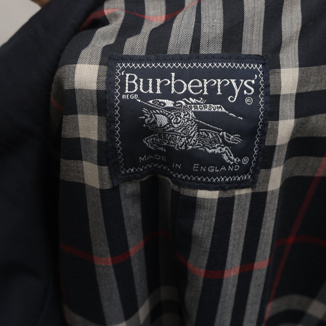 Burberry's Trench Coat - Medium Navy Blue Cotton