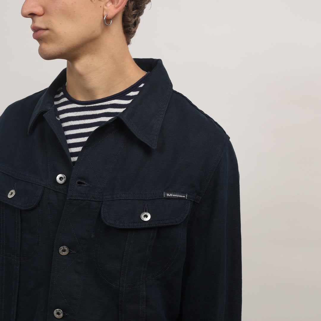 Dolce & Gabbana Denim Jacket - Large Navy Blue Denim