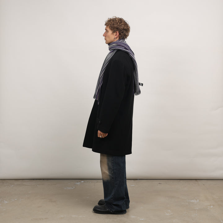 90's Overcoat - Large Black Cashmere