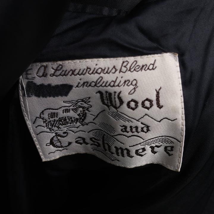 90's Overcoat - XL Navy Blue Wool Blend