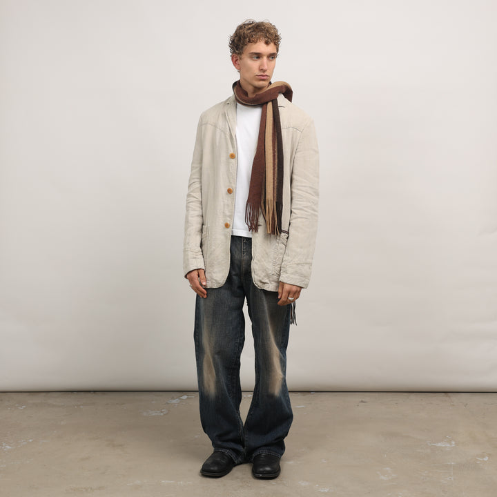 Marlboro Chore Jacket - Large Cream Cotton