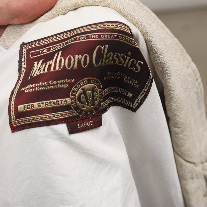 Marlboro Chore Jacket - Large Cream Cotton