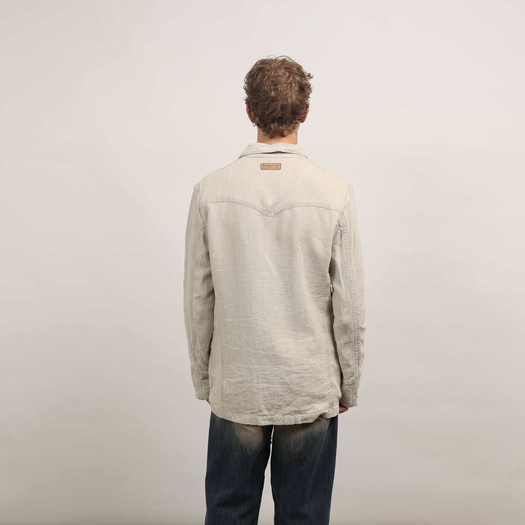 Marlboro Chore Jacket - Large Cream Cotton