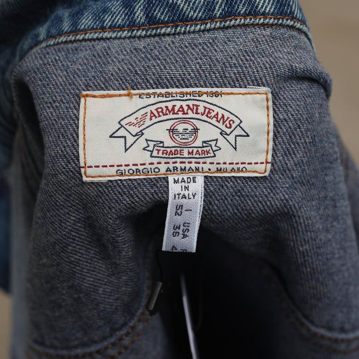 Armani Jeans Denim Jacket - Large Mid Blue Denim