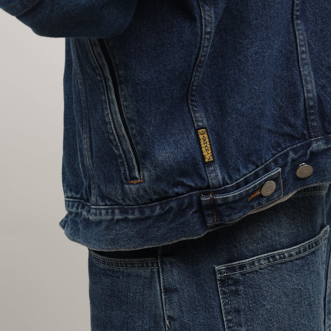 Armani Jeans Denim Jacket - Large Mid Blue Denim