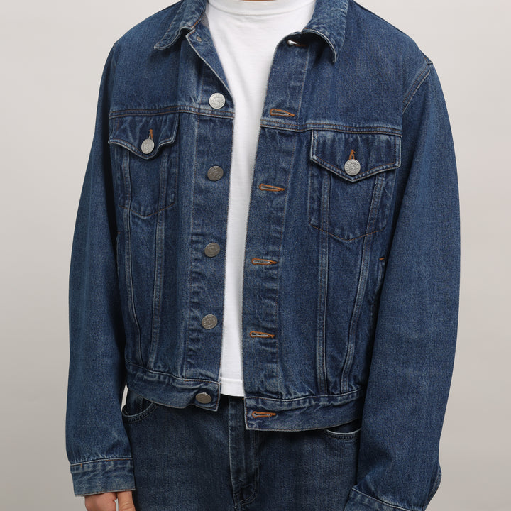 Armani Jeans Denim Jacket - Large Mid Blue Denim