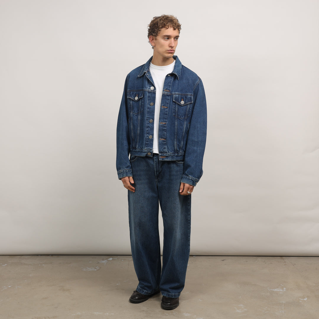 Armani Jeans Denim Jacket - Large Mid Blue Denim