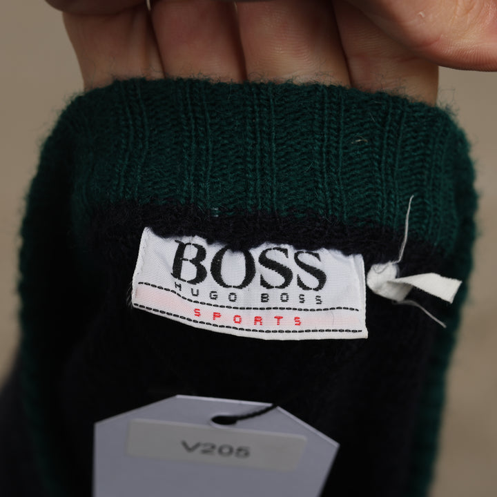 Hugo Boss Crewneck Jumper - XL Navy Blue Wool Blend