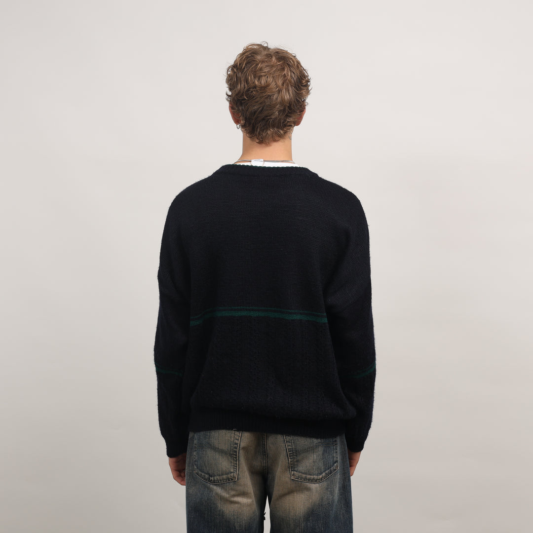 Hugo Boss Crewneck Jumper - XL Navy Blue Wool Blend