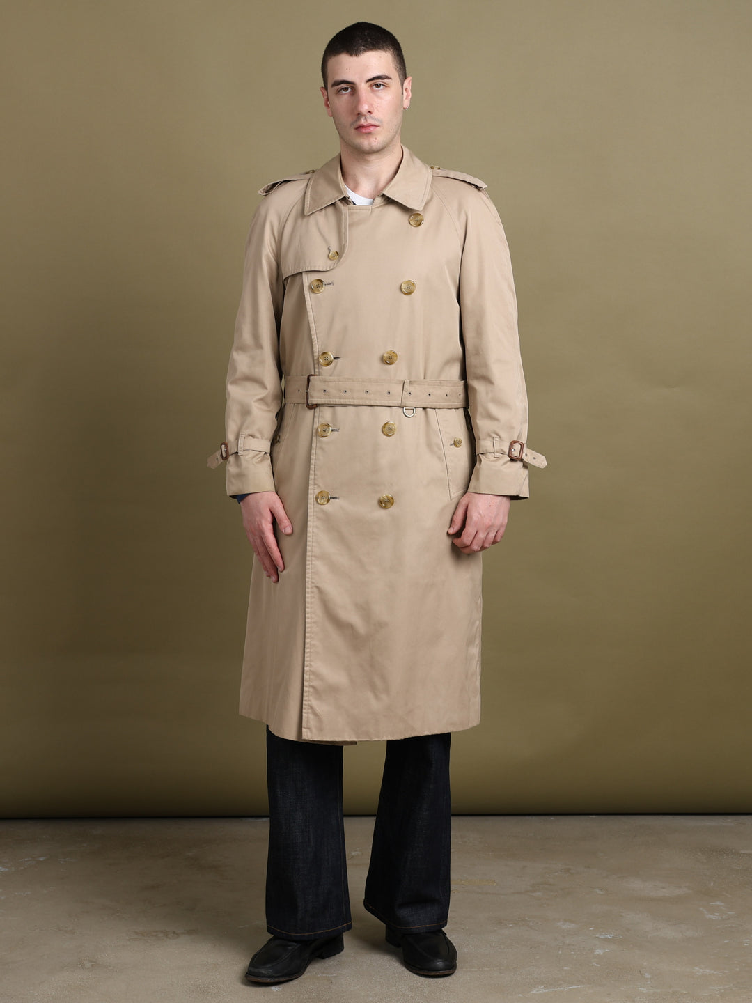 Burberry's Trench Coat Beige Men's L - fabric detail
