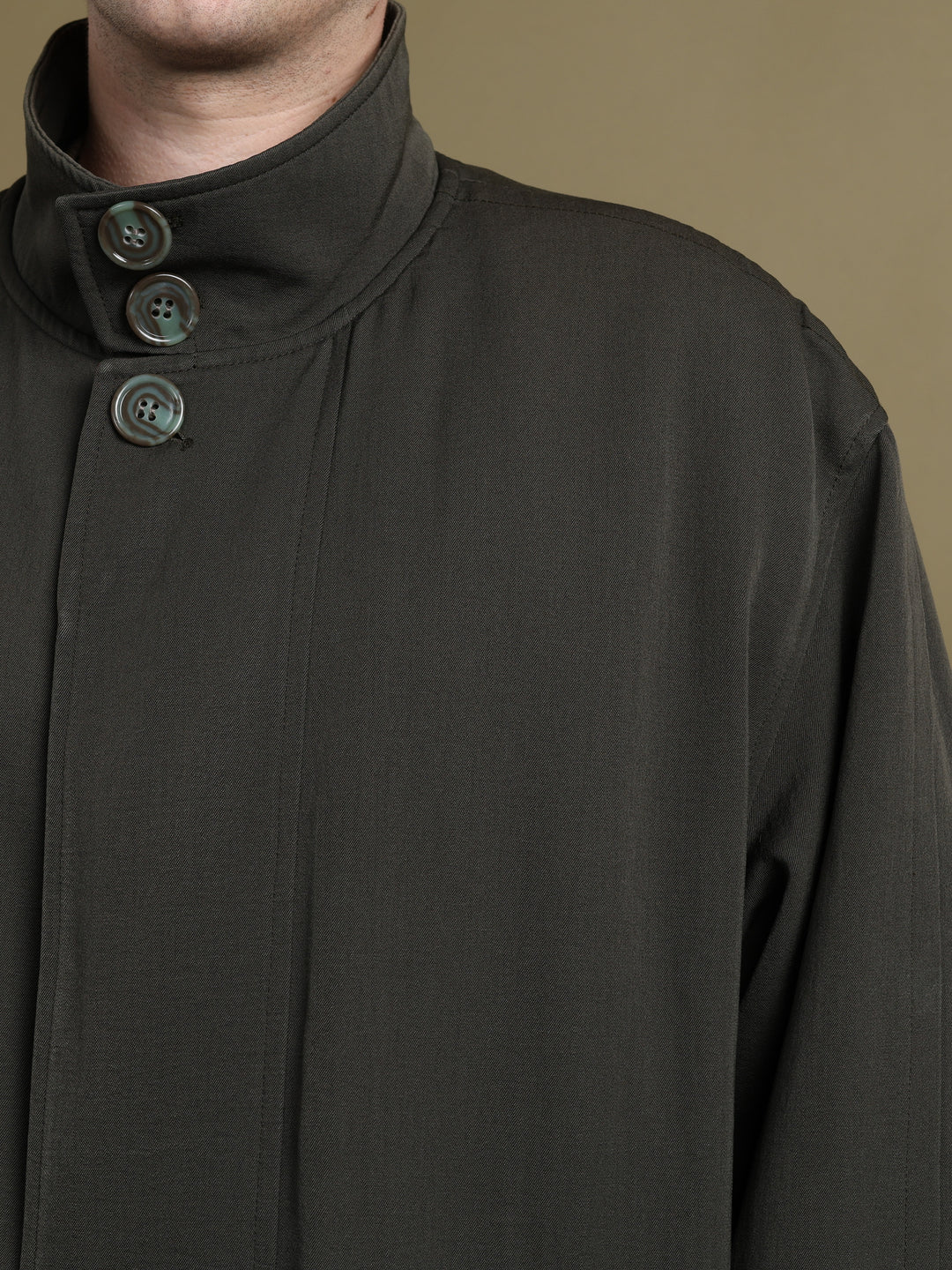Giorgio Armani Overcoat Green Men's XL - detail 4