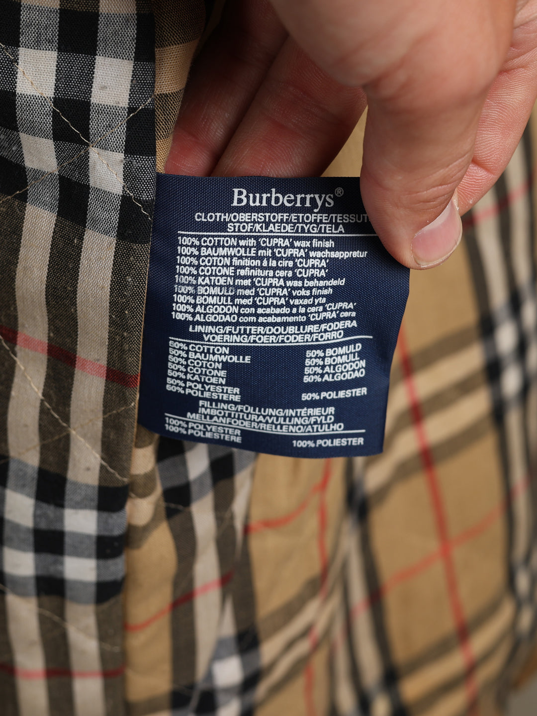 Burberry's Wax Jacket Brown Men's L - detail 7