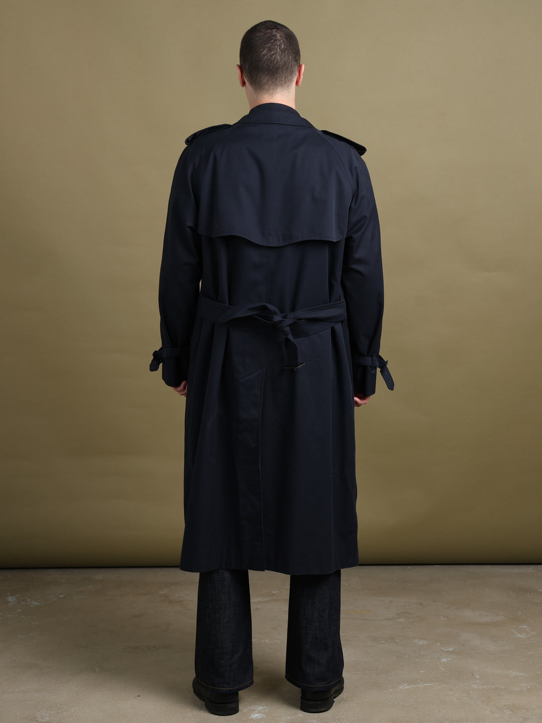 Burberry's Double Breasted Trench Coat Navy Men's L - detail 2