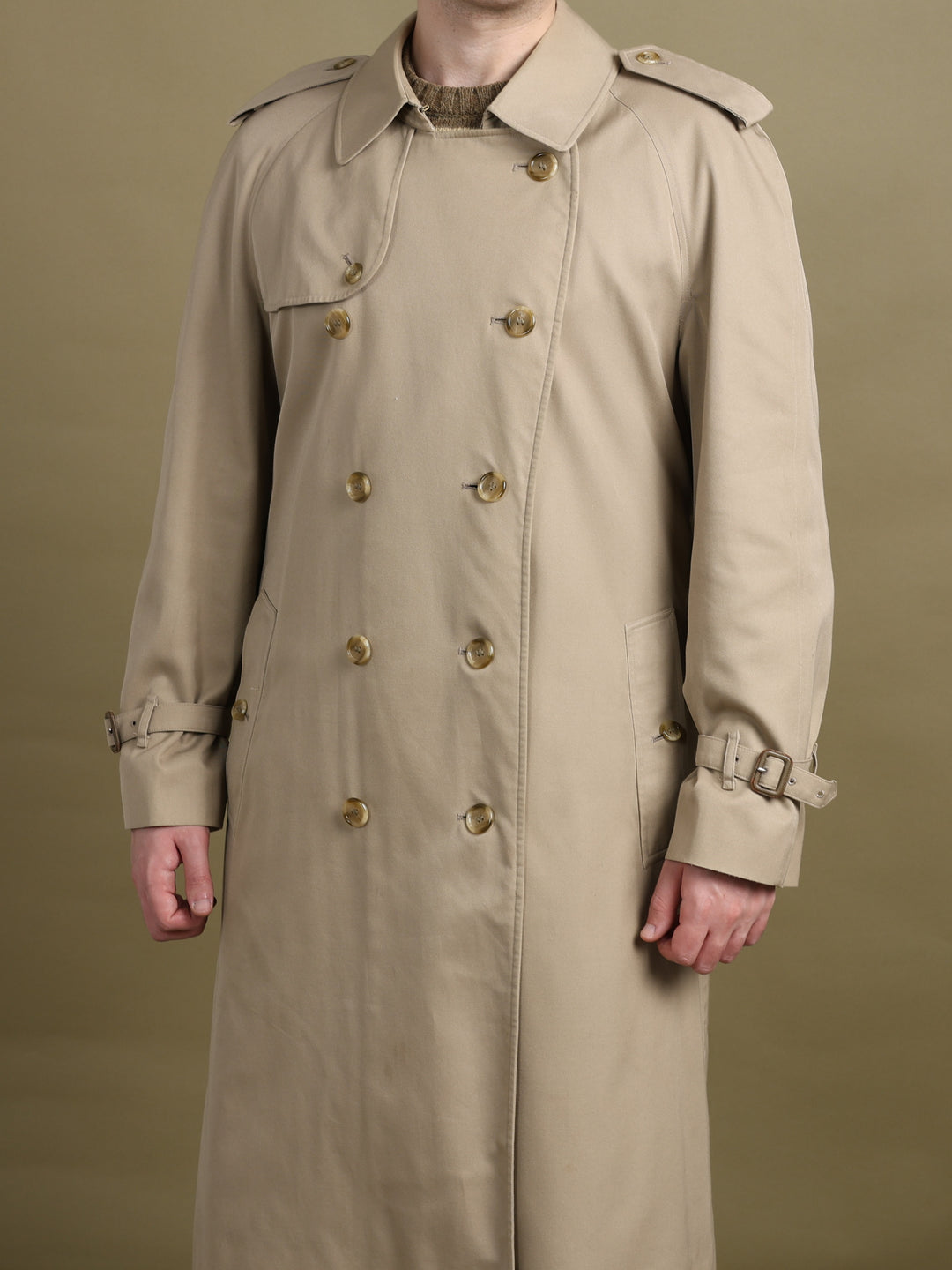 Burberry's Double Breasted Trench Coat Beige Men's XL - detail 4