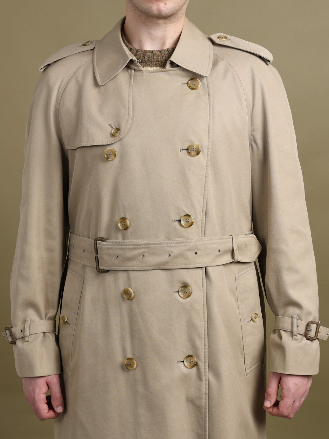 Burberry's Double Breasted Trench Coat Beige Men's XL - detail 5