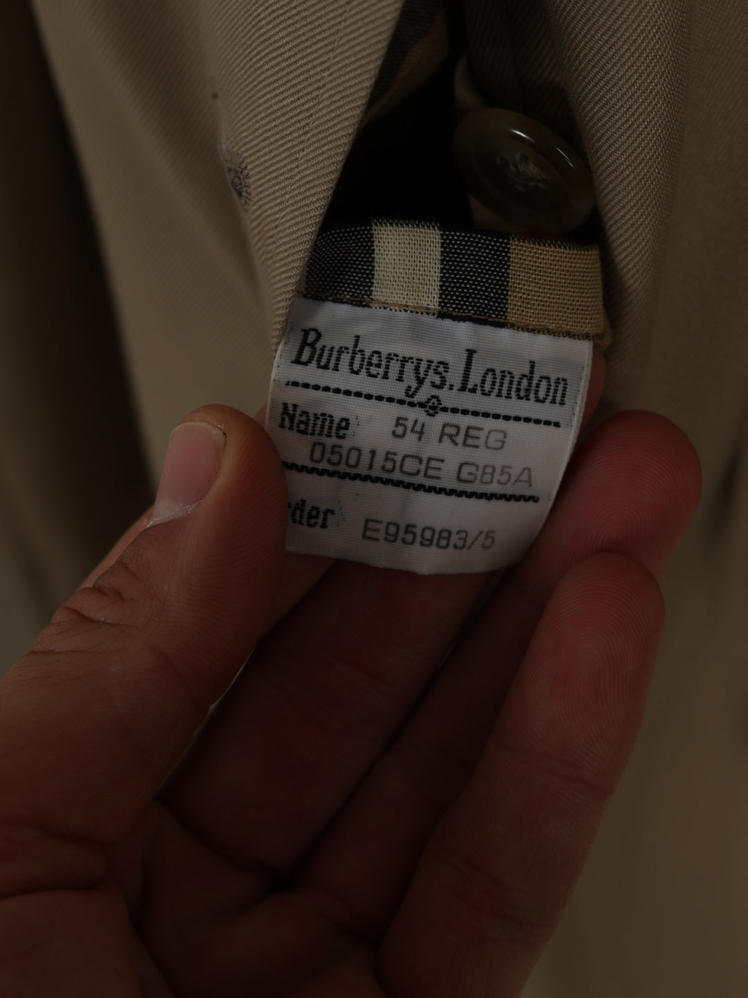 Burberry's Double Breasted Trench Coat Beige Men's XL - detail 6