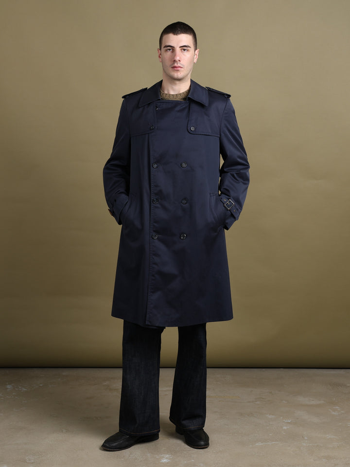 Christian Dior Double Breasted Trench Coat Navy Men's L - back