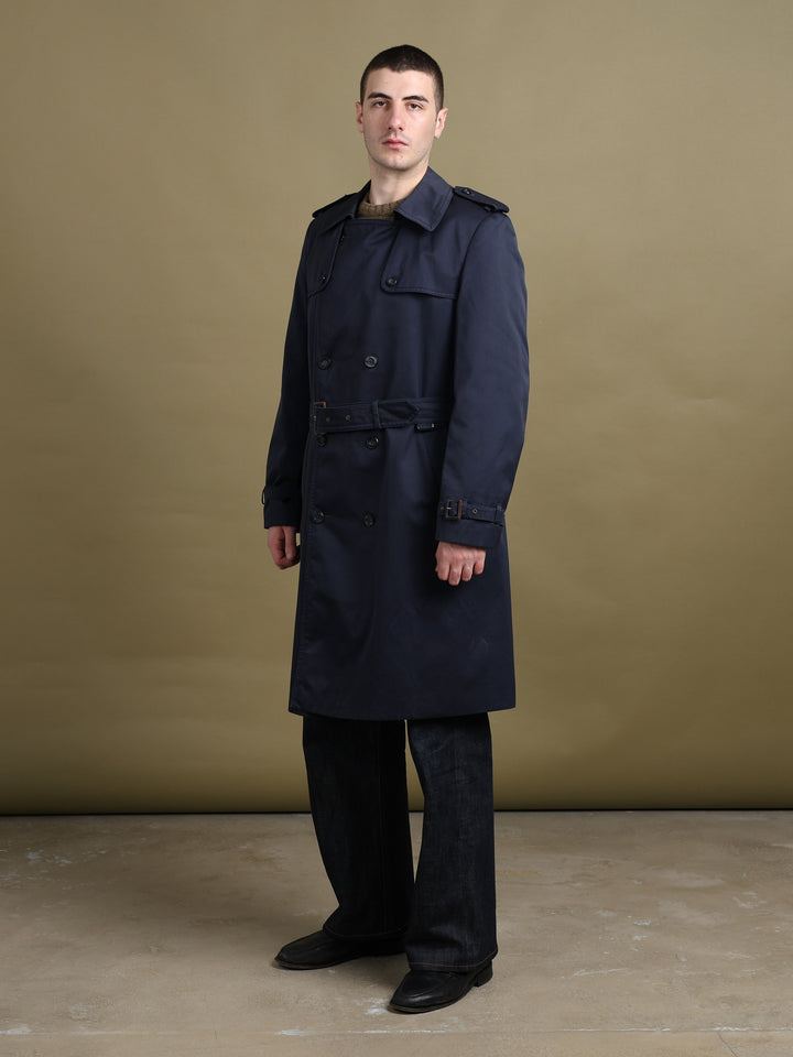 Christian Dior Double Breasted Trench Coat Navy Men's L - styled