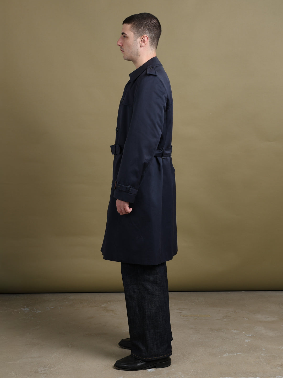 Christian Dior Double Breasted Trench Coat Navy Men's L - detail 1