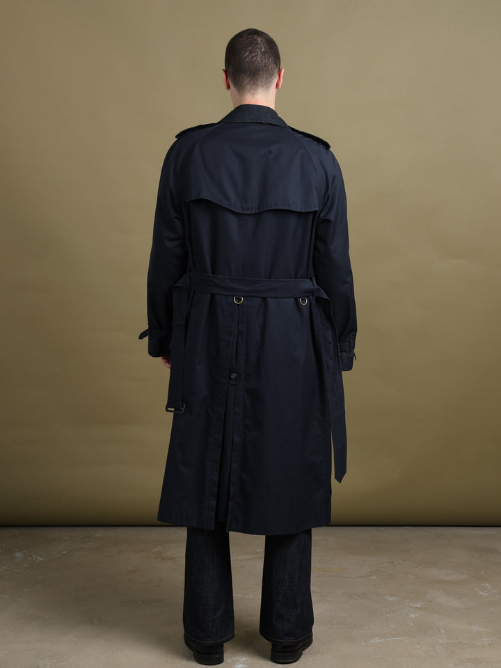 Burberry's Double Breasted Trench Coat Navy Men's L - detail 1