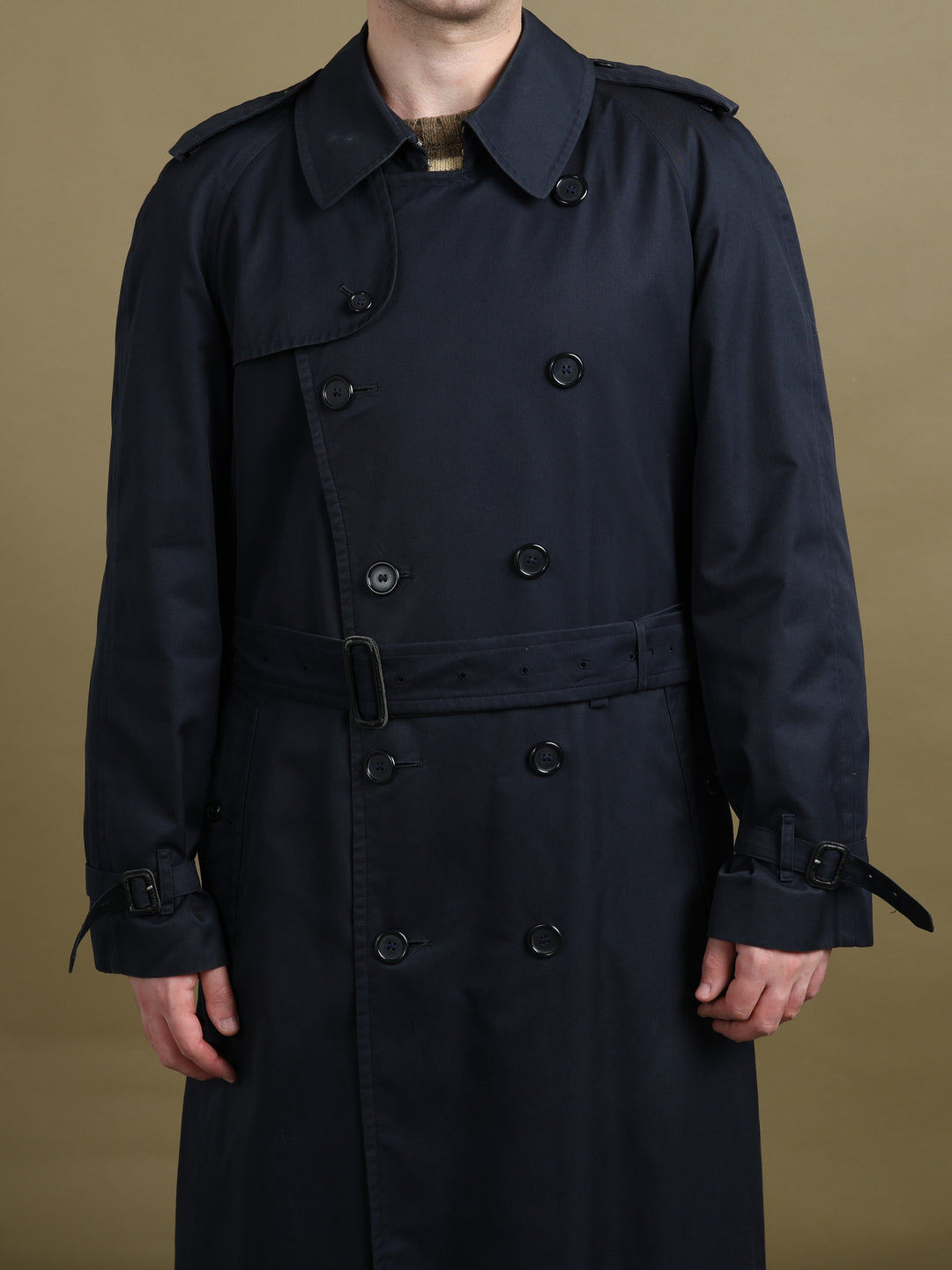 Burberry's Double Breasted Trench Coat Navy Men's L - detail 2