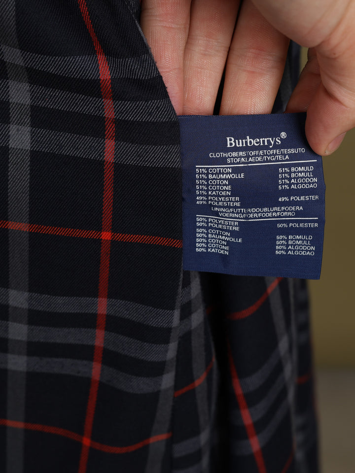 Burberry's Double Breasted Trench Coat Navy Men's L - detail 4