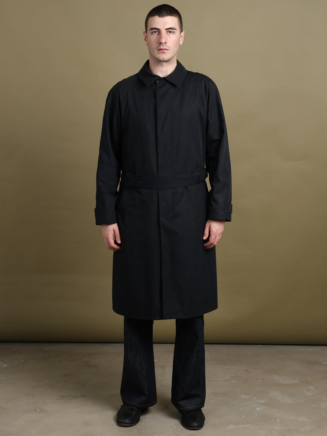 Armani Collezioni Overcoat Black Men's L - fabric detail