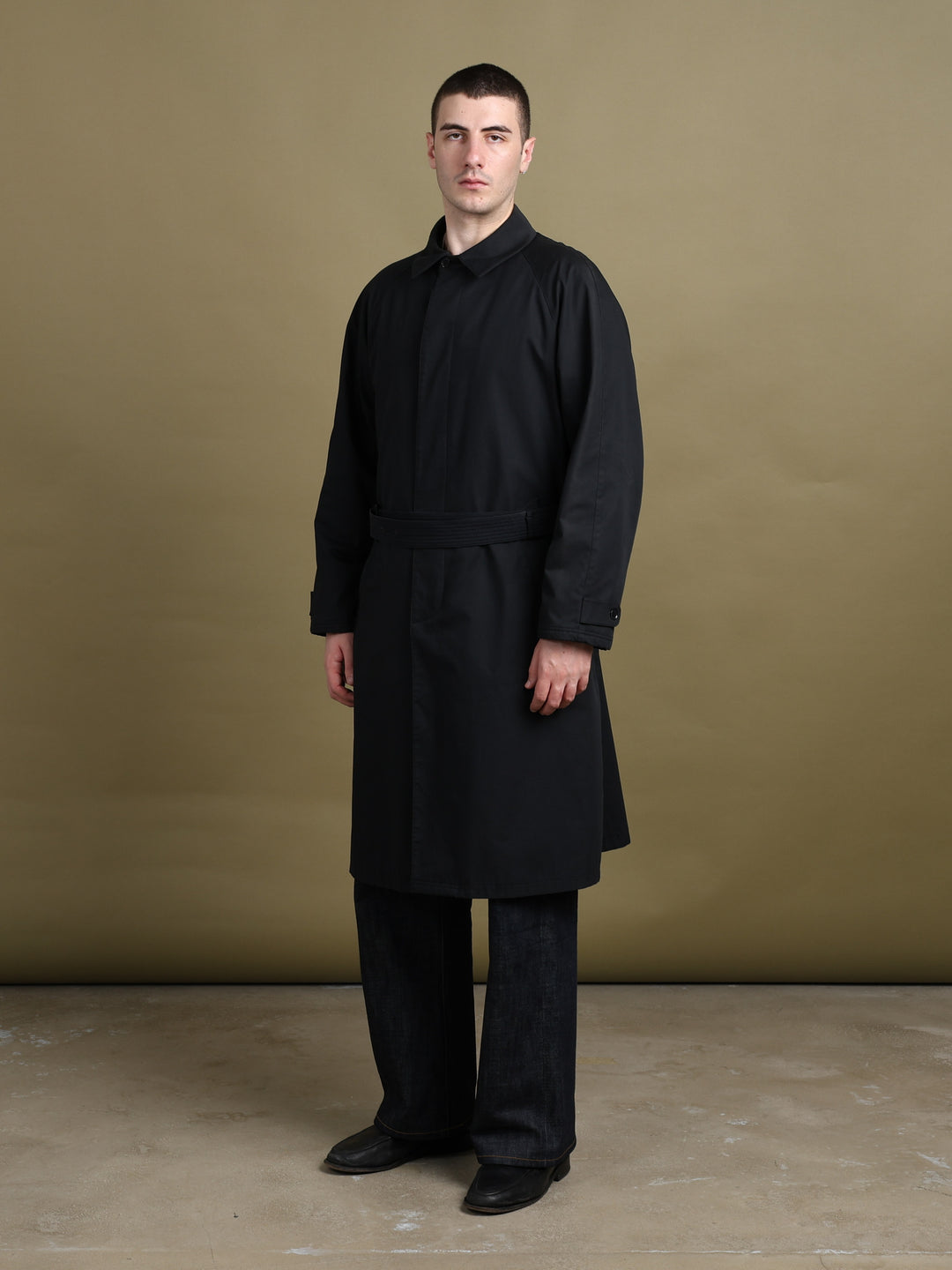 Armani Collezioni Overcoat Black Men's L - detail 1