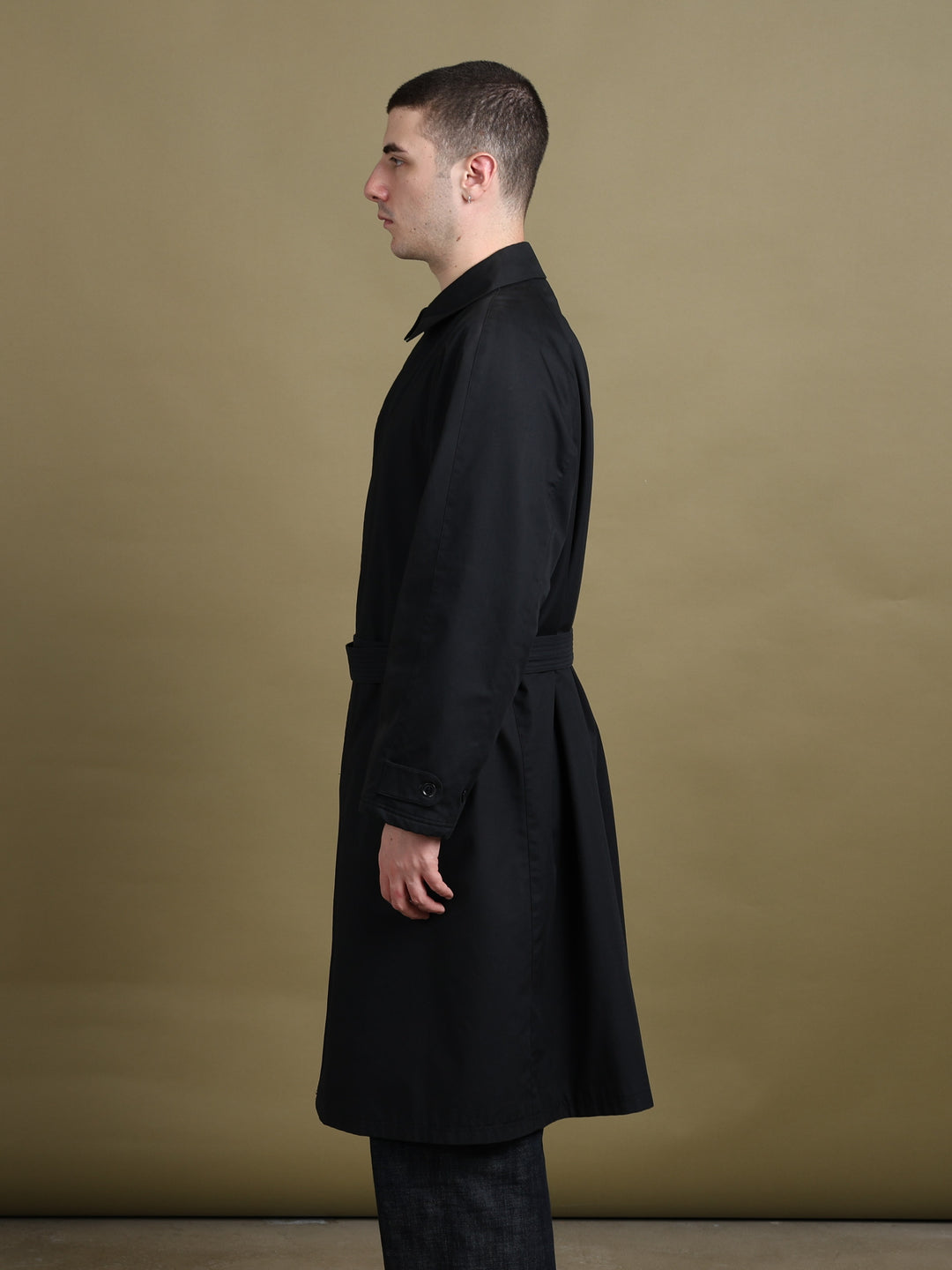 Armani Collezioni Overcoat Black Men's L - detail 2